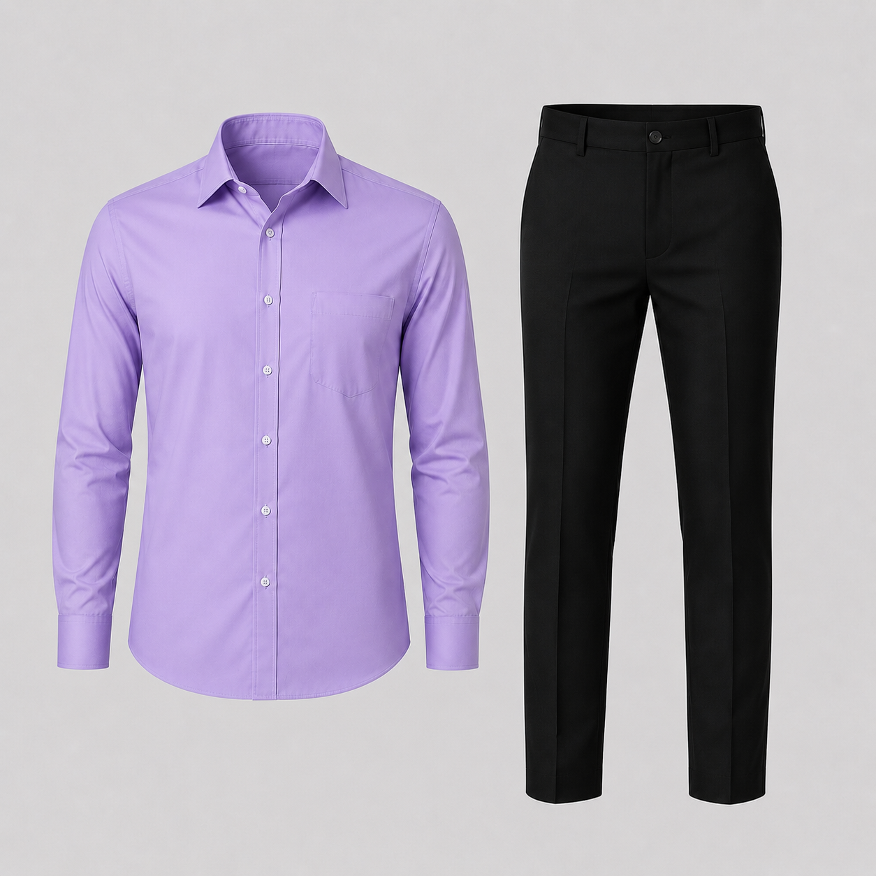 Agric Business Male Complete Dress Code (Soft Violet Shirt & Black Trouser)