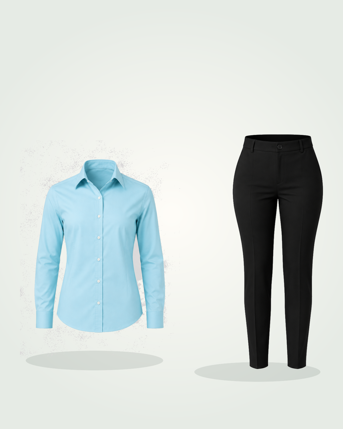 Public Administration Female Complete Dress Code (Light Aqua Blue Shirt & Black Trouser)